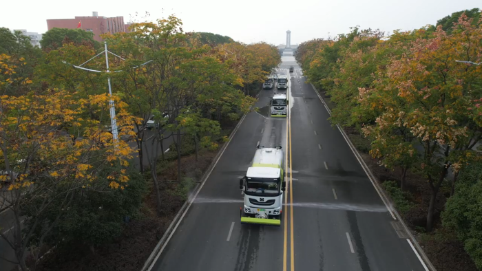 1+1＞2！徐工“洗掃清洗”黃金搭檔，還原美麗天門靚麗本色